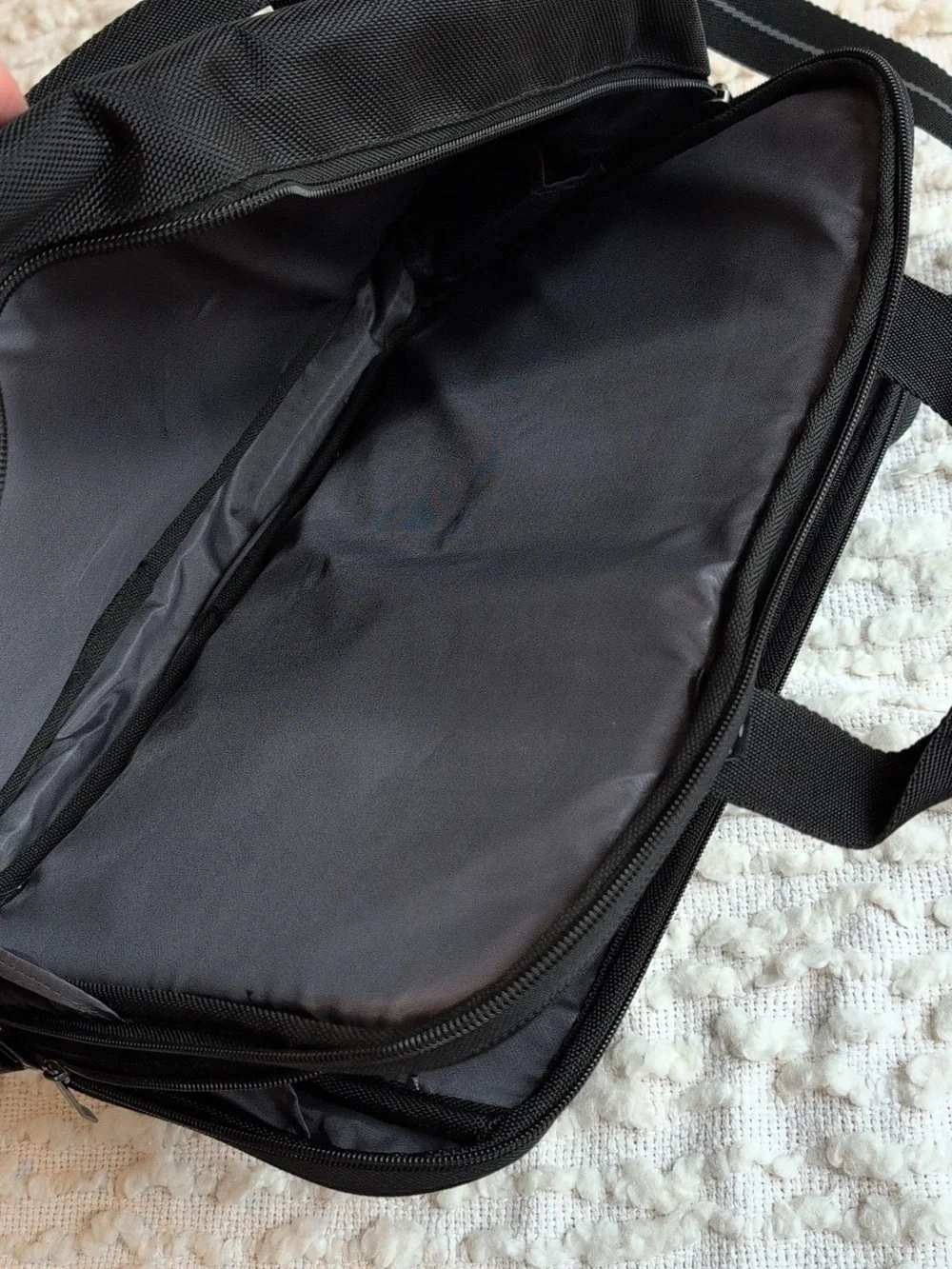 Solo Checkpoint Multi Compartment Travel Nylon Black Slim Briefcase Trolley
